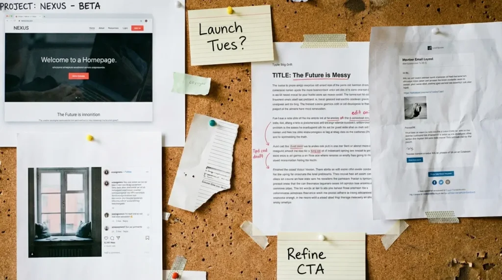 digital marketing moodboard