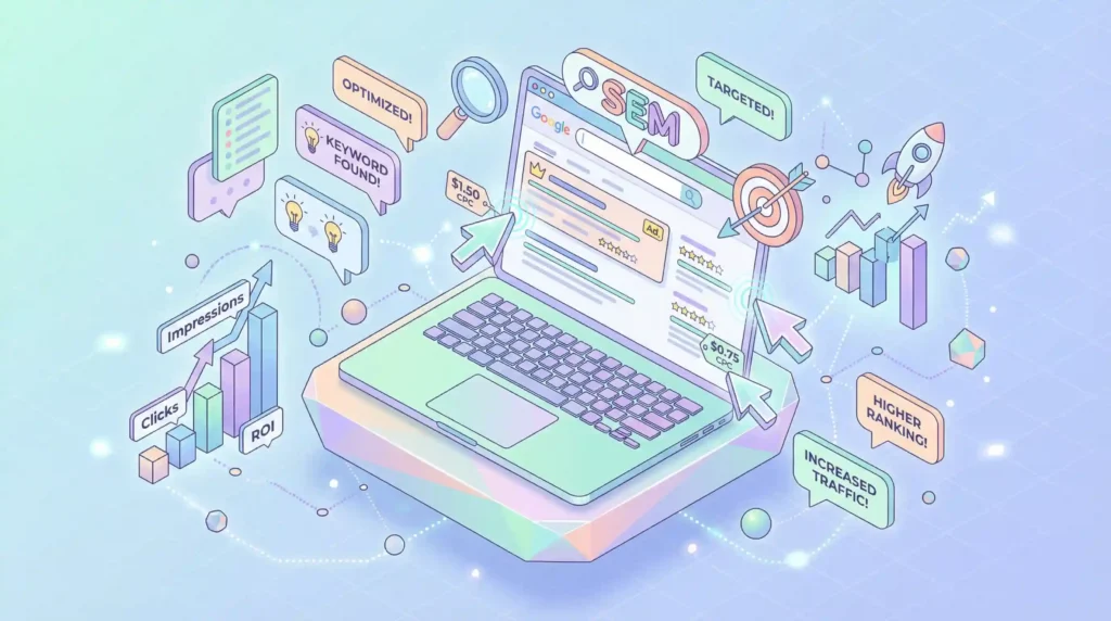 A visual representation of search engine marketing