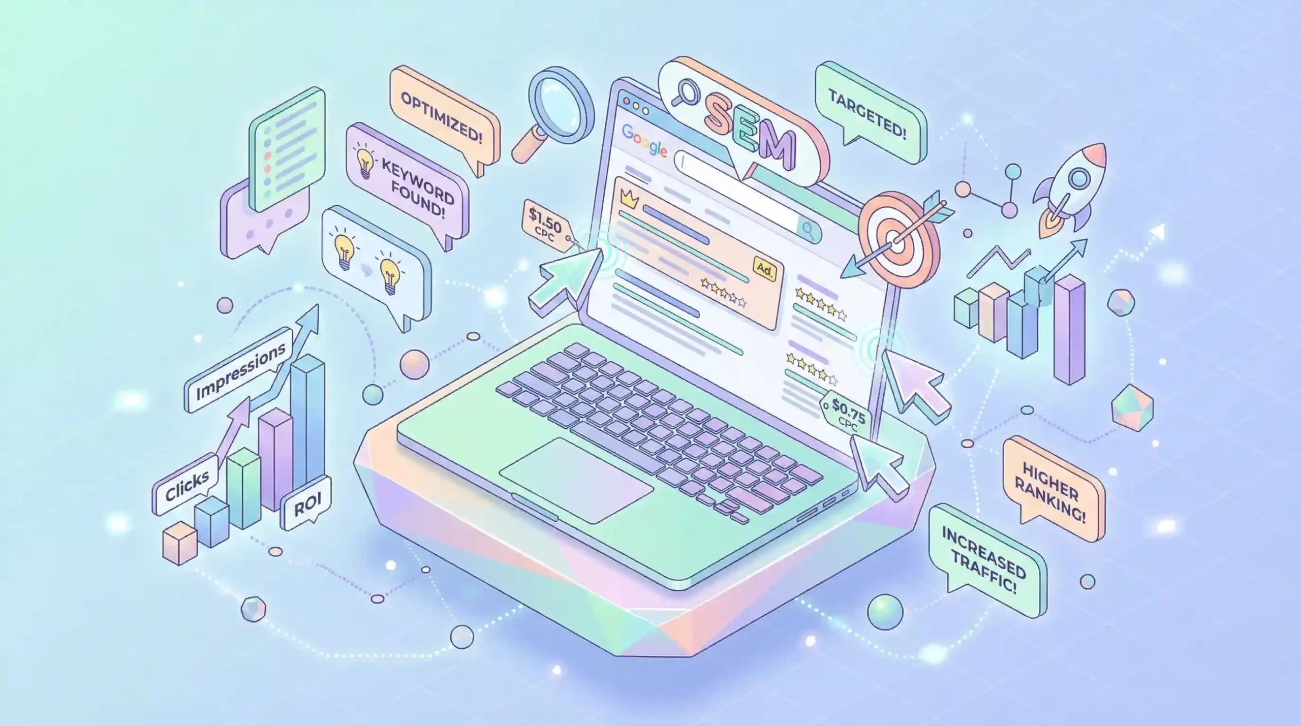 A visual representation of search engine marketing