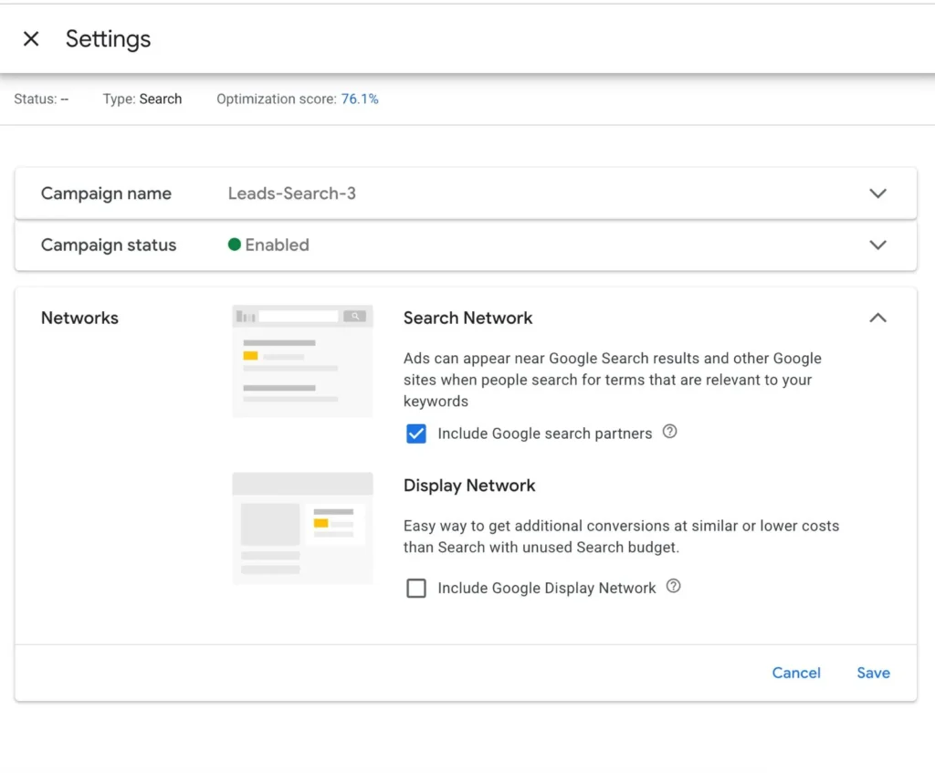 Display network in Google Ads