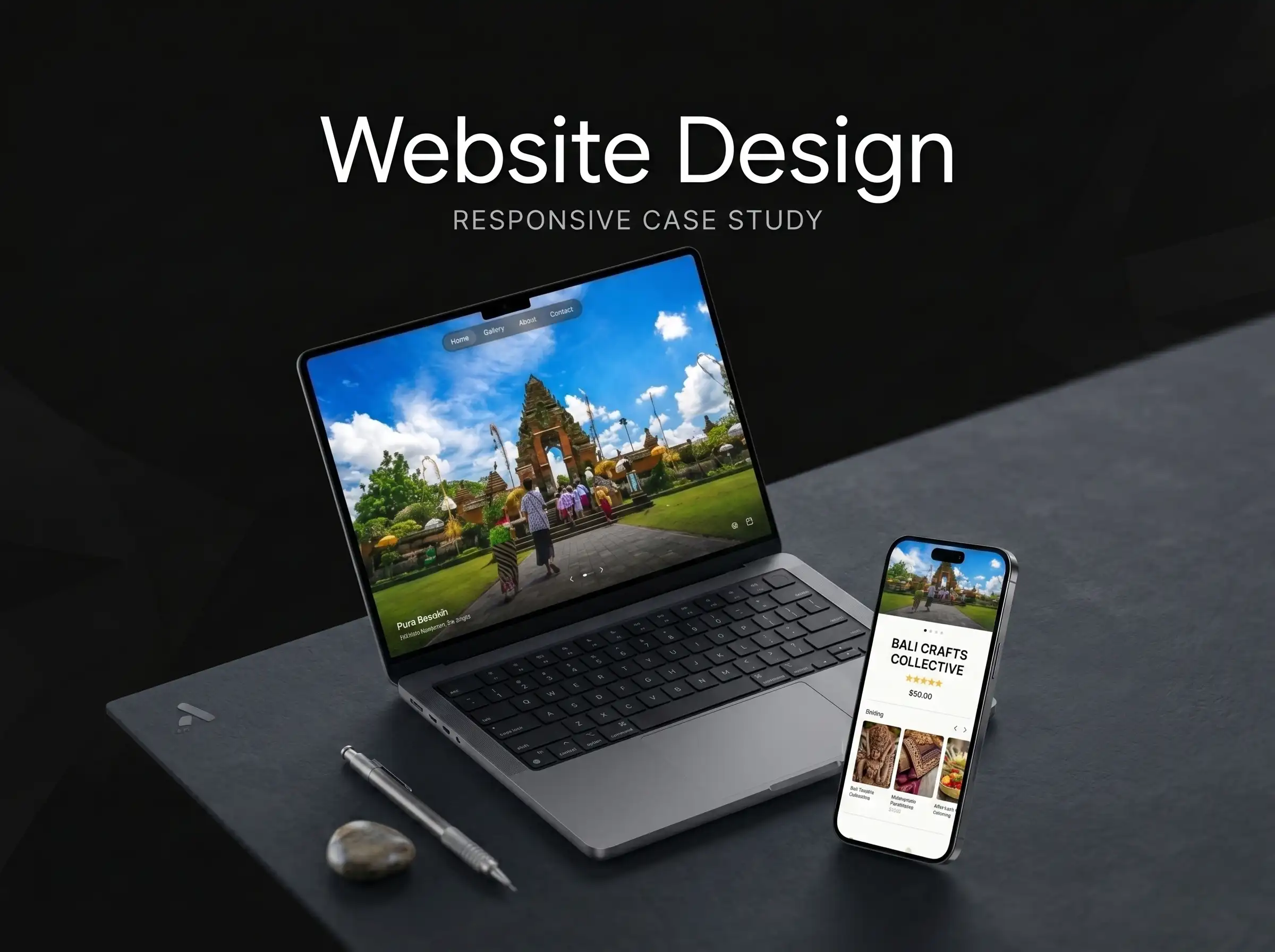 Website design and development workspace