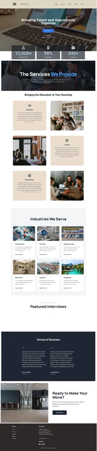 HR agency design mockup